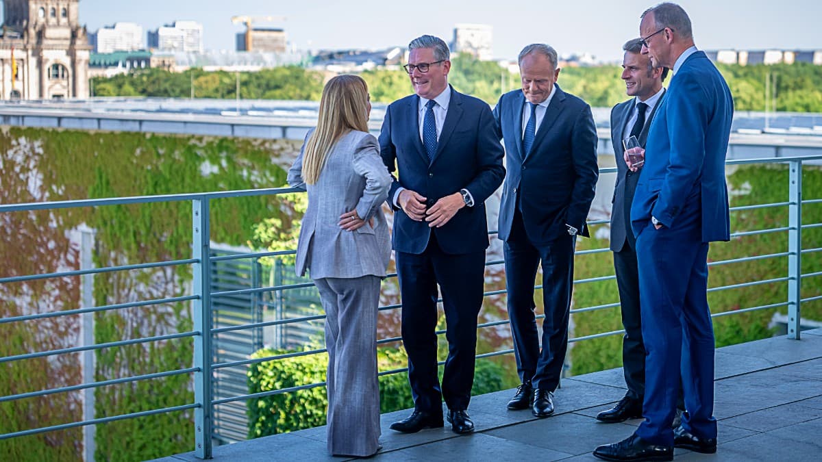 Vertice dei Big a Berlino: Meloni e i leader dell’E5 alla Cancelleria, Friedrich Merz detta la nuova linea d’Europa