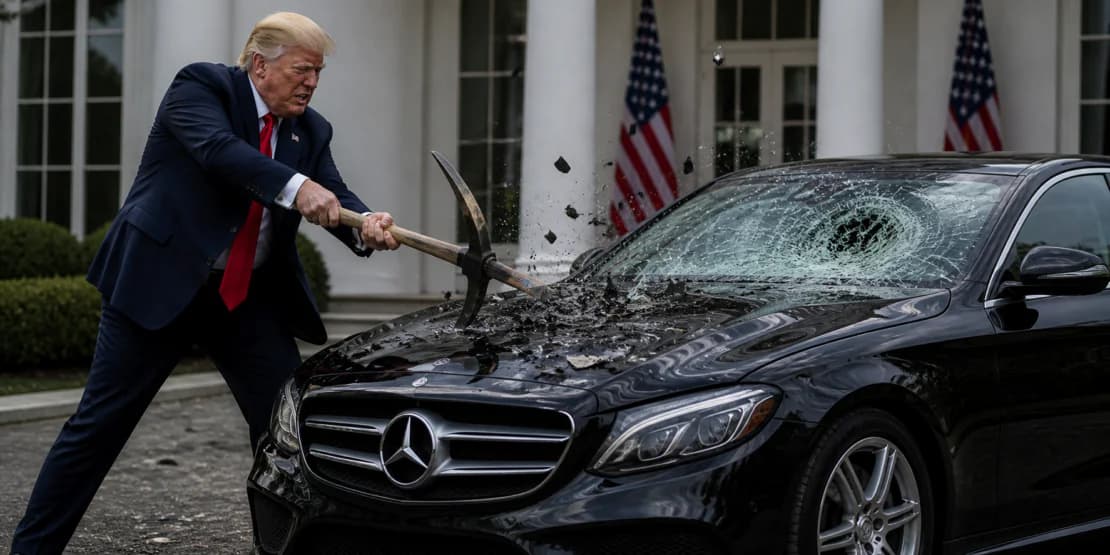 “Trump riaccende la guerra commerciale: minaccia nuovi dazi sulle auto europee e tensione alle stelle con l’UE”