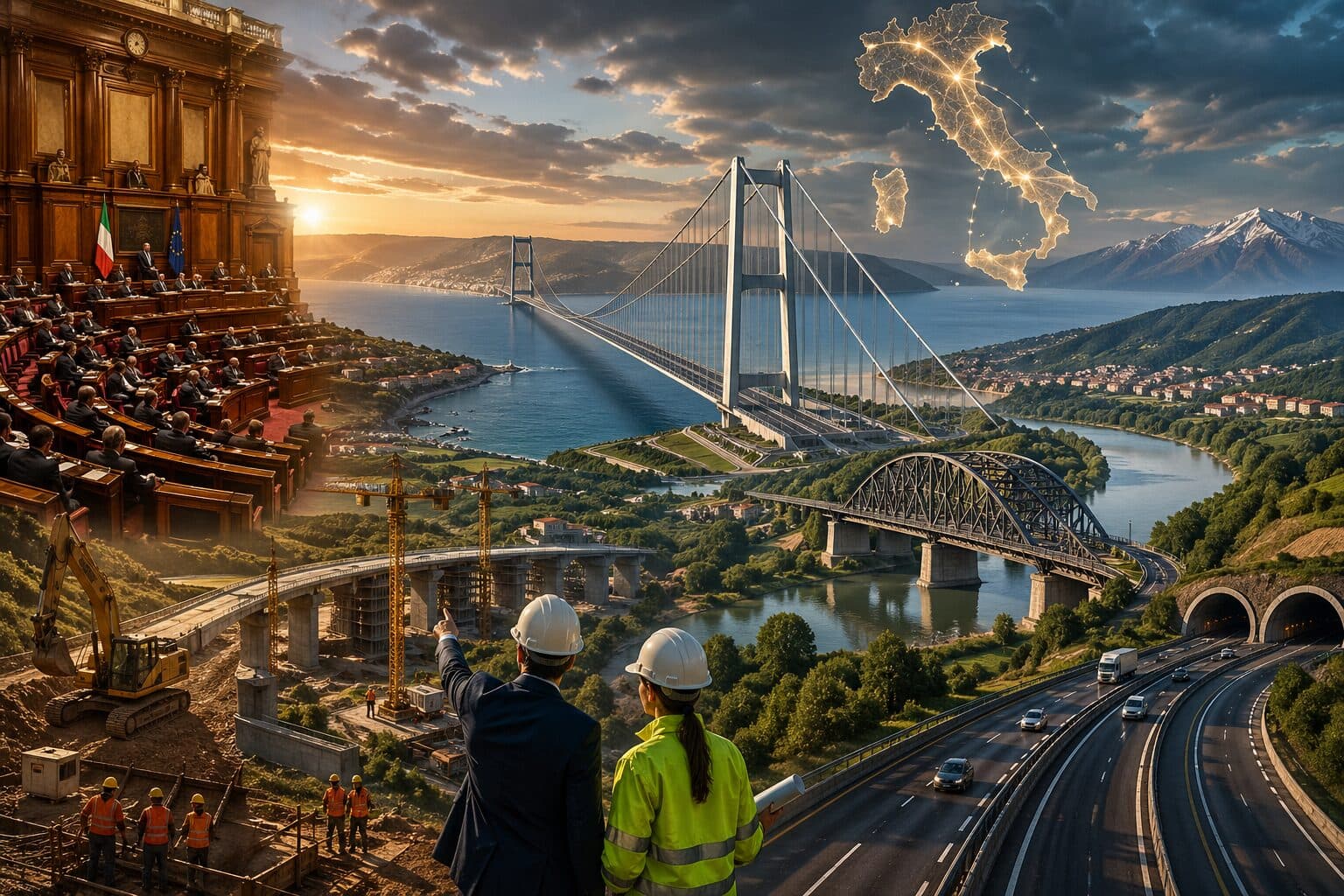 Via libera definitivo al Decreto Ponte: il Parlamento accelera sulle grandi opere e sul collegamento Calabria-Sicilia