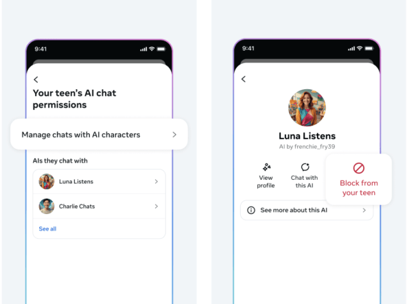 Meta introduce il controllo parentale sull’IA: genitori potranno vedere i temi delle chat degli adolescenti