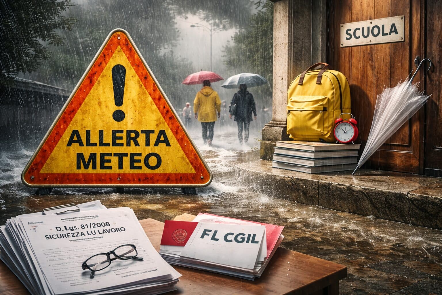 Allerta meteo e scuola, la FLC CGIL Calabria: “La sicurezza del personale viene prima di tutto”
