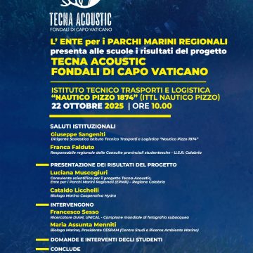 AREE PROTETTE COME PATRIMONIO FRUIBILE ED ATTRATTIVO E STRUMENTO DI SVILUPPO ECONOMICO. SETTIMANA DI EVENTI PER ENTE PARCHI MARINI CALABRIA