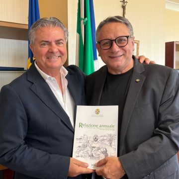 IL GARANTE MARZIALE HA CONSEGNATO LA RELAZIONE ANNUALE AL PRESIDENTE DEL CONSIGLIO REGIONALE FILIPPO MANCUSO
